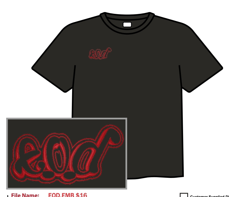 (eod) embroidery LOGO T-shirts